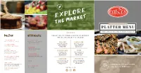 Platter Menu