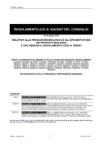 Regolamento (Ce) N