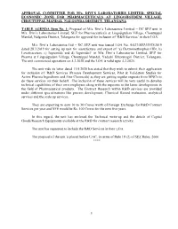 1 APPROVAL COMMITTEE for M/S. DIVI's LABORATORIES