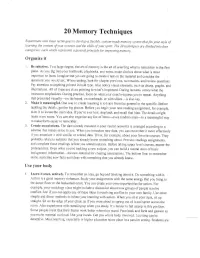 20 Memory Techniques