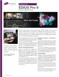 EDIUS Pro 9 Nonlinear Editing Software
