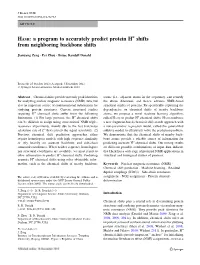 HASH: a Program to Accurately Predict Protein H Shifts from Neighboring Backbone Shifts
