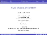 Same Structure, Different Truth