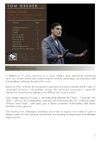 Tom Greder Workshop Overview