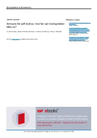 Armours for Soft Bodies: How Far Can Bioinspiration Take