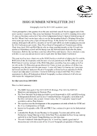 Issig Summer Newsletter 2015