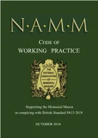 NAMM Code of Working Practice