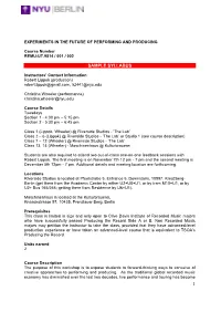 1 Sample Syllabus