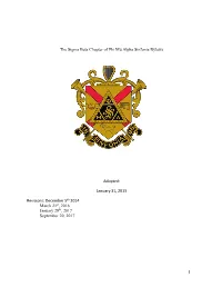 1 the Sigma Beta Chapter of Phi Mu Alpha Sinfonia