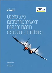 Collaborative Partnership Between India and Israel in Aerospace and Defence