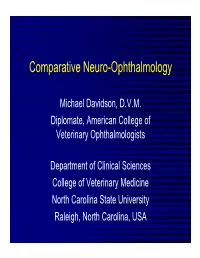 Comparative Neuro-Ophthalmology