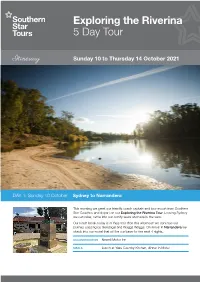 Exploring the Riverina 5 Day Tour