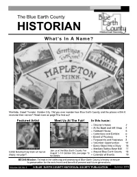 HISTORIAN What’S in a Name?