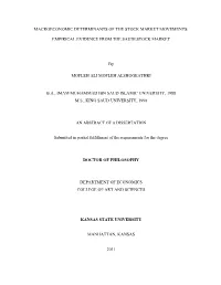 Macroeconomic Determinants of the Stock Market Movements