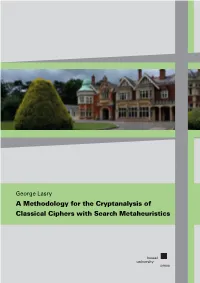 A Methodology for the Cryptanalysis of Classical Ciphers with Search