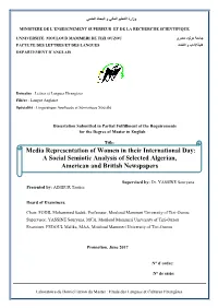 A Social Semiotic Analysis of Selected Algerian, American and Brit