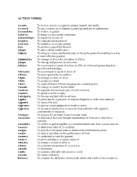 Action Verbs