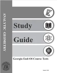 ANALYTIC GEOMETRY Revision Log