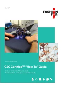C2C Certifiedtm “How-To” Guide