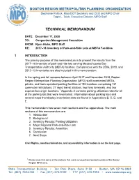 CTPS Technical Memo
