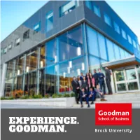 Experience. Goodman. Table of Contents
