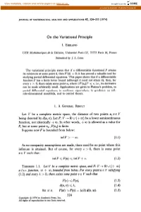 On the Variational Principle