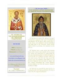 ST. NICHOLAS the WONDERWORKER СВ. МИКОЛАЯ ЧУДОТВОРЦЯ St