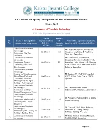 5.1.3 Details of Capacity Development and Skill Enhancement Activities 4