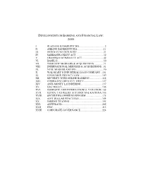 Developments in Banking and Financial Law: 2005