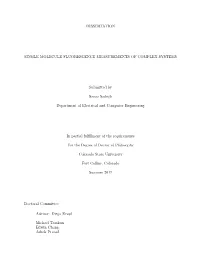 Dissertation Single Molecule Fluorescence