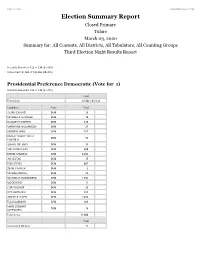 Election Summary Report