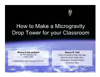 How to Make a Microgravity Drop Tower for Your Classroom