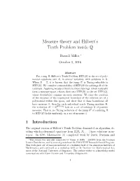 Measure Theory and Hilbert's Tenth Problem Inside Q