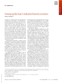 Turning up the Heat in Turbulent Thermal Convection COMMENTARY Charles R