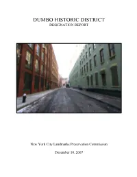 Dumbo Historic District Designation Report