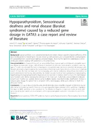 Hypoparathyroidism, Sensorineural