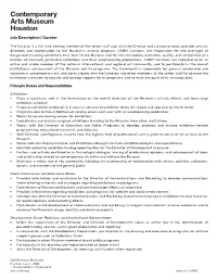 Job Description | Curator