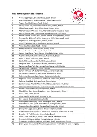 List of Sites That Proposed Parks Byelaws Will Apply to (Appendix 2)