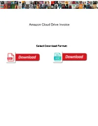 Amazon Cloud Drive Invoice