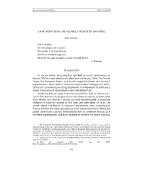 An International and Islamic Perspective of Hamas 1025