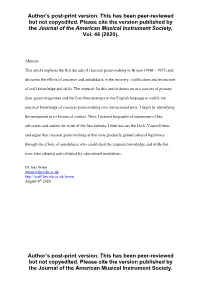 Author's Post-Print Version. This Has Been Peer-Reviewed