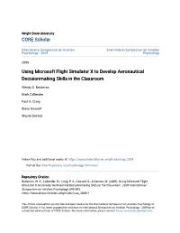 Using Microsoft Flight Simulator X to Develop Aeronautical Decisionmaking Skills in the Classroom
