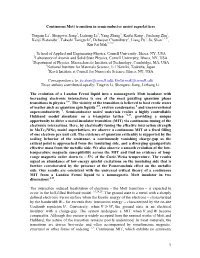 1 Continuous Mott Transition in Semiconductor Moiré Superlattices