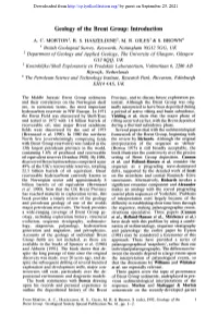 Geology of the Brent Group: Introduction