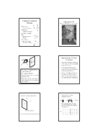 Viewing in 3D Common Coordinate Systems