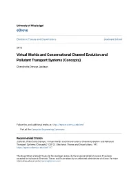 Virtual Worlds and Conservational Channel Evolution and Pollutant Transport Systems (Concepts)