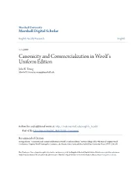 Canonicity and Commercialization in Woolf's Uniform Edition