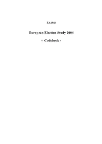 EES 2004 Codebook