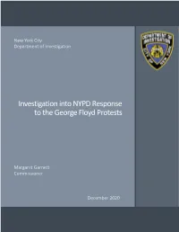 Investigation Into NYPD Response to the George Floyd Protests