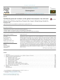 Pyrethroid Pesticide Residues in the Global Environment: an Overview